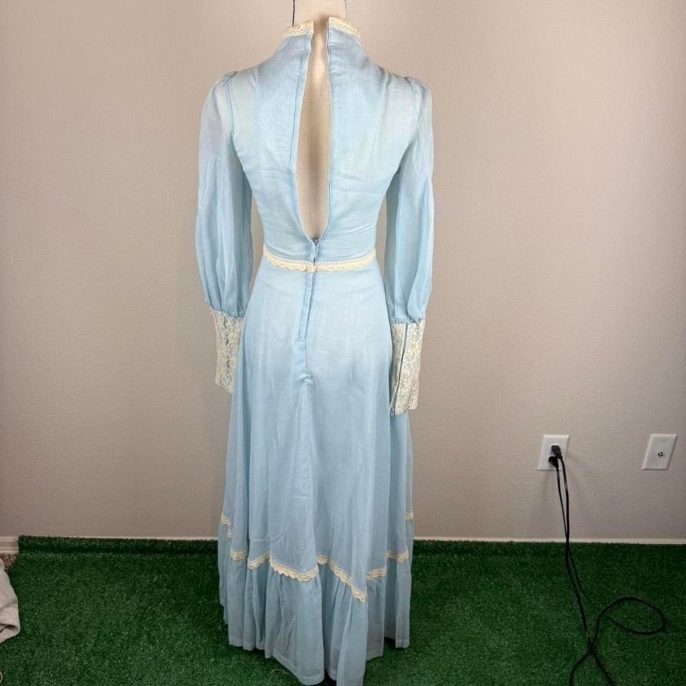 1970s Gunne Sax Prairie lace up Dress - Picture 5 of 8